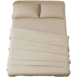 SONORO KATE Bed Sheet Set Super Soft Microfiber 1800 (Beige king)